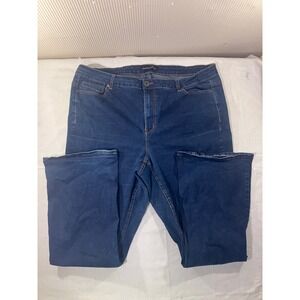 Morgan Walker Women Jeans Size 22 Dark Wash Flared Leg Denim Pants
